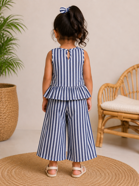 Girl Co-Ord sets Blue striped