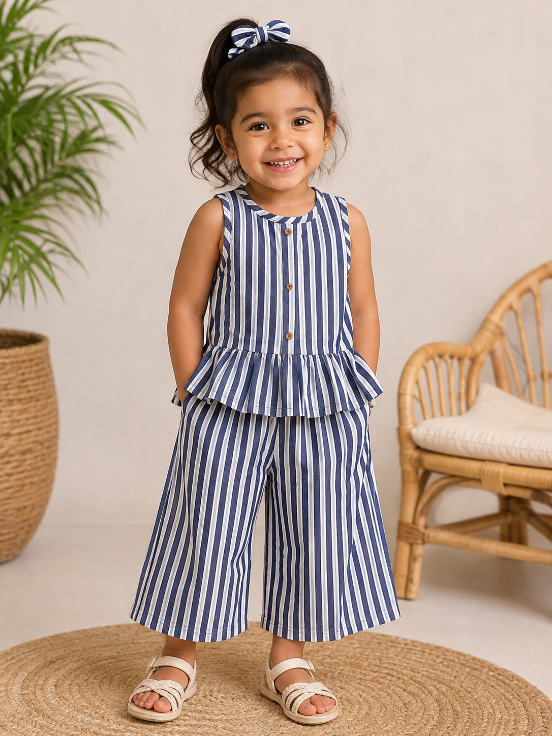 Girl Co-Ord sets Blue striped